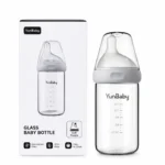 YunBaby BPA-Free Glass Baby Bottle 180ml - Image 2