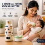 Mother Feeding Baby with YunBaby Portable Milk Warmer