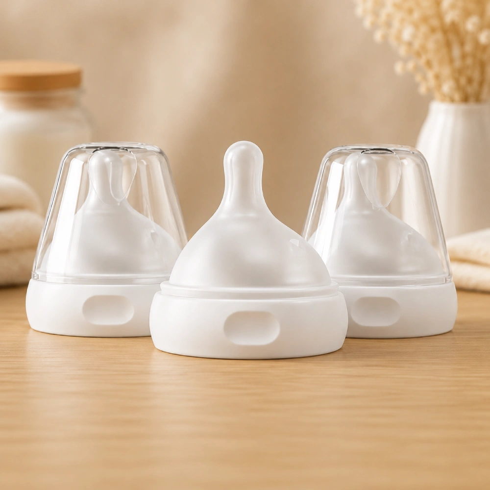 YB-P10-Nipple Main Breast-Like Silicone Baby Bottle Nipple for Natural Latch